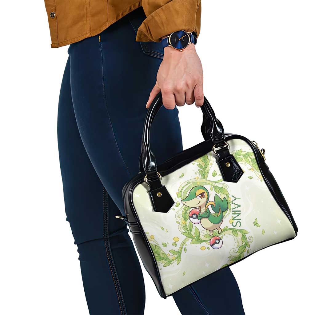Snivy Shoulder Handbag Elegant Botanical Art Nouveau Style