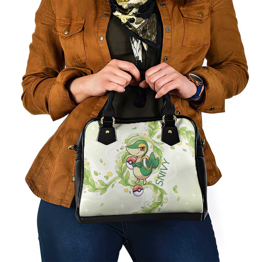 Snivy Shoulder Handbag Elegant Botanical Art Nouveau Style