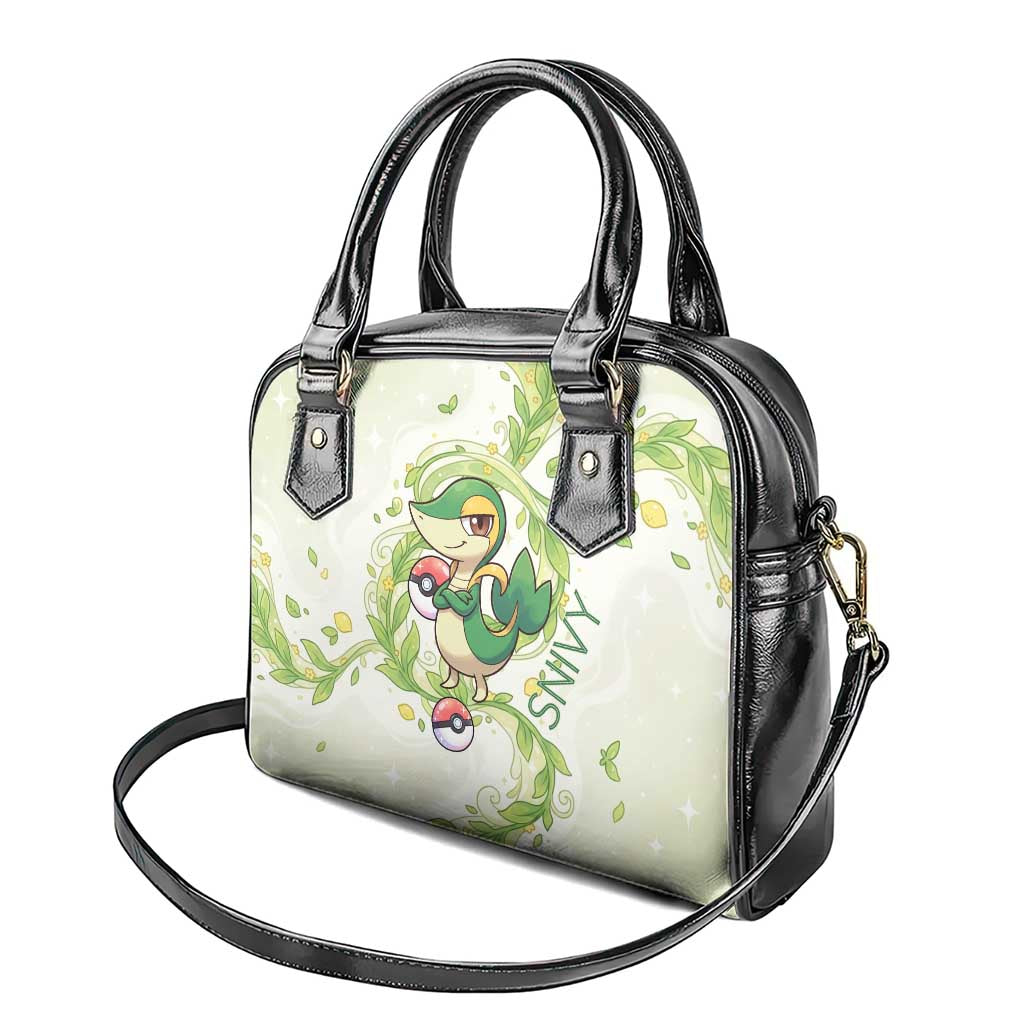 Snivy Shoulder Handbag Elegant Botanical Art Nouveau Style