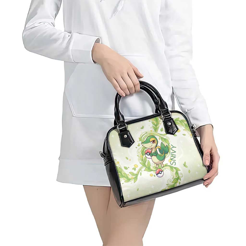 Snivy Shoulder Handbag Elegant Botanical Art Nouveau Style