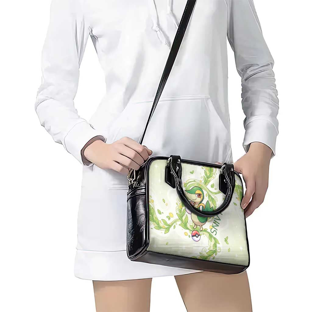 Snivy Shoulder Handbag Elegant Botanical Art Nouveau Style