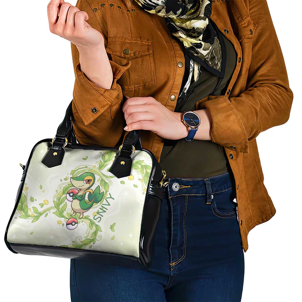 Snivy Shoulder Handbag Elegant Botanical Art Nouveau Style