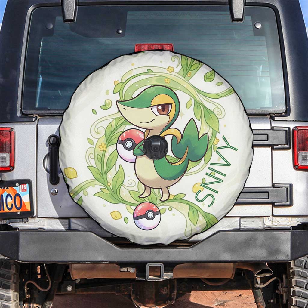 Snivy Spare Tire Cover Elegant Botanical Art Nouveau Style