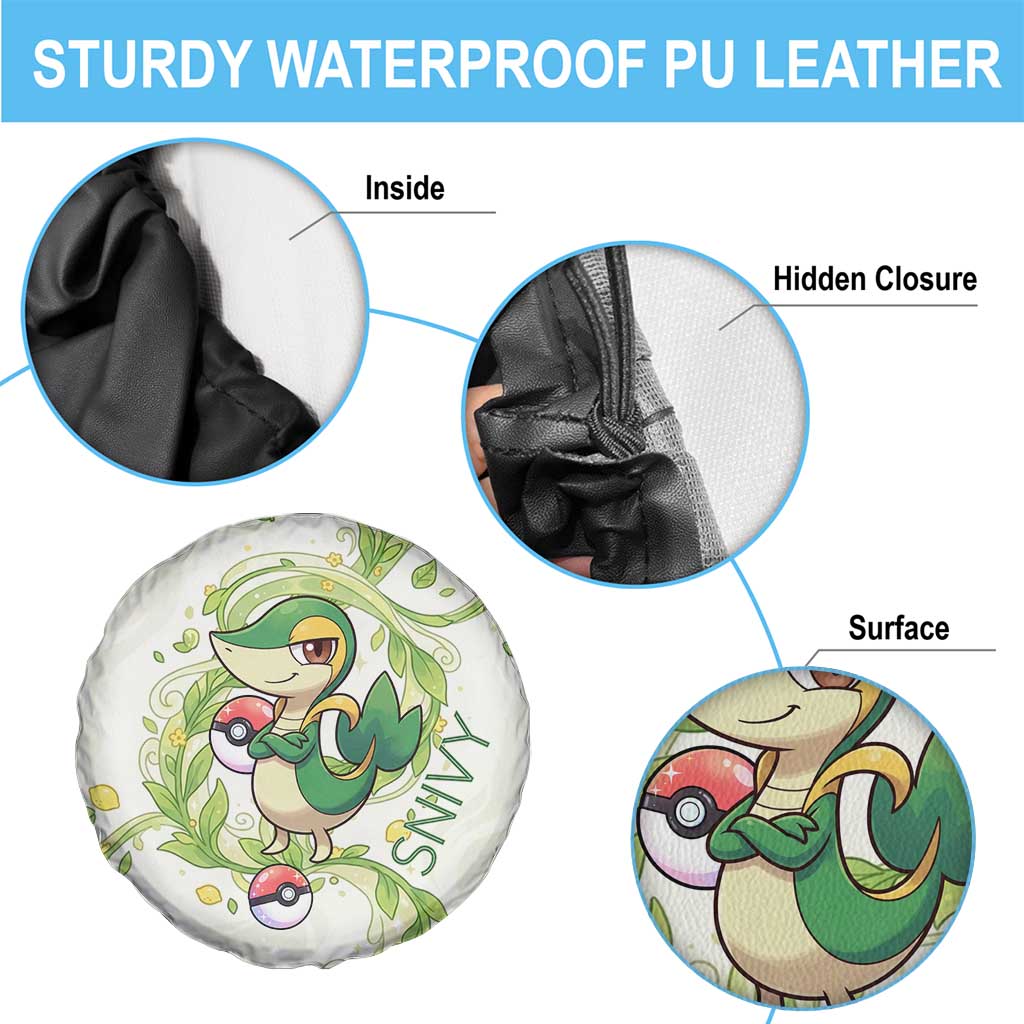 Snivy Spare Tire Cover Elegant Botanical Art Nouveau Style