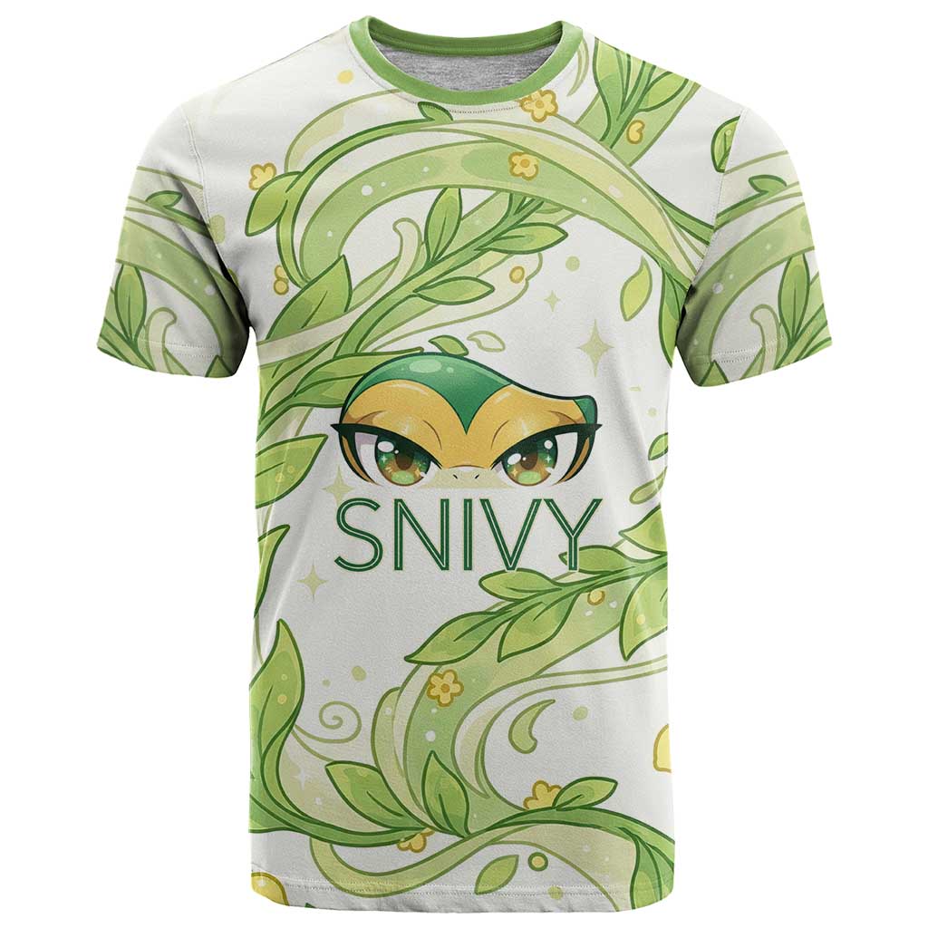 Snivy T Shirt Elegant Botanical Art Nouveau Style
