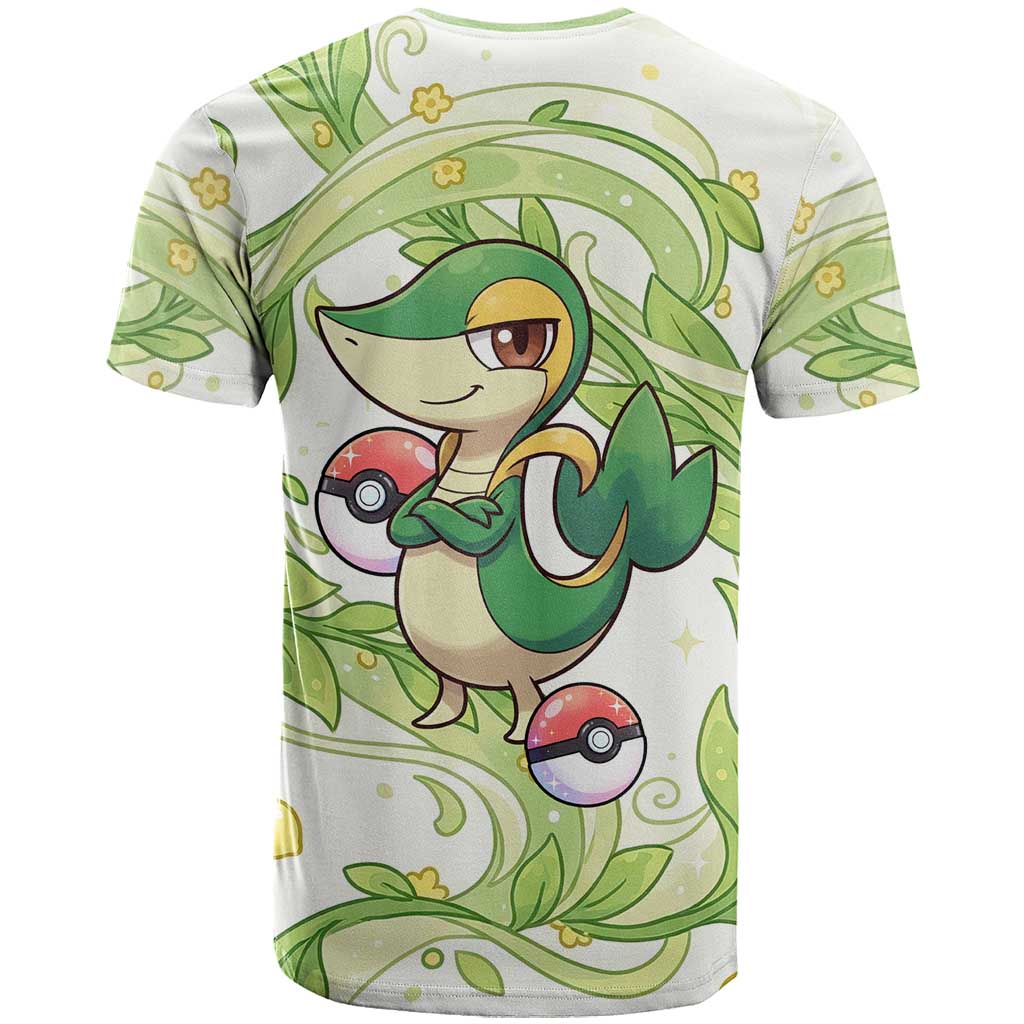 Snivy T Shirt Elegant Botanical Art Nouveau Style