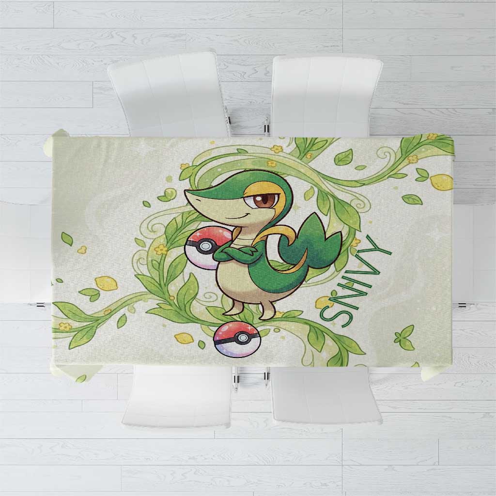 Snivy Tablecloth Elegant Botanical Art Nouveau Style