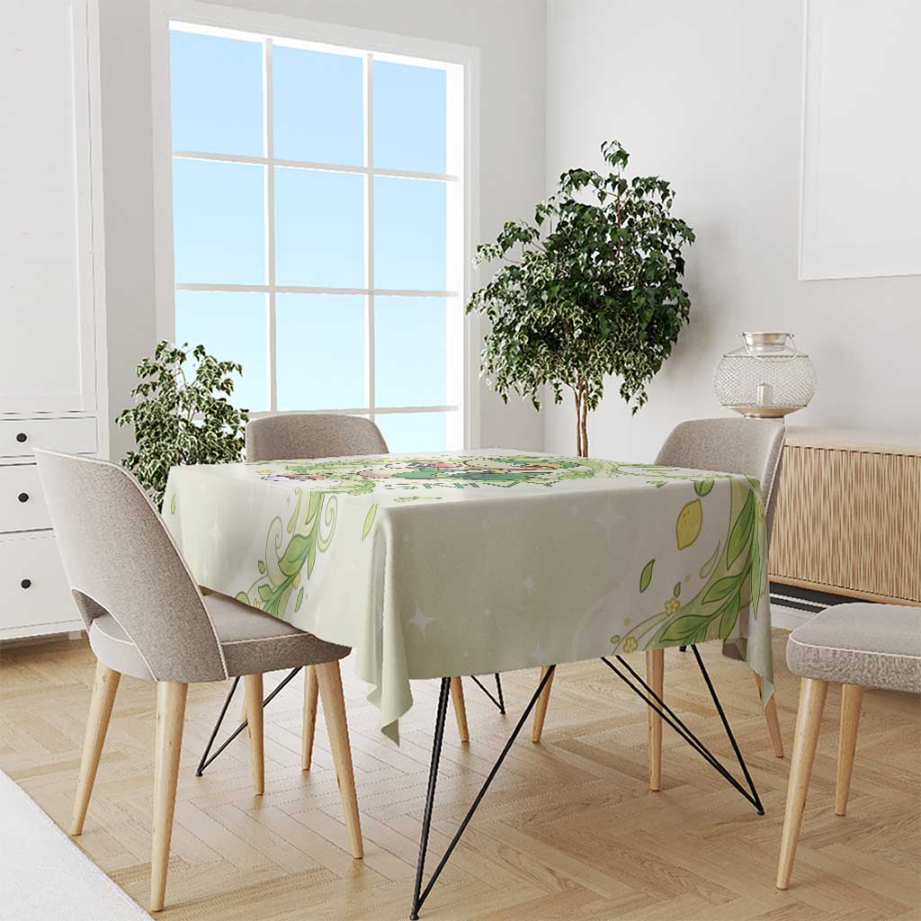 Snivy Tablecloth Elegant Botanical Art Nouveau Style