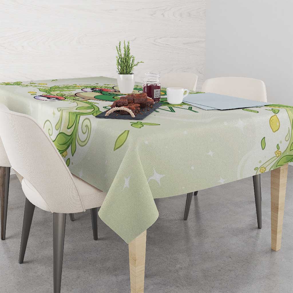 Snivy Tablecloth Elegant Botanical Art Nouveau Style