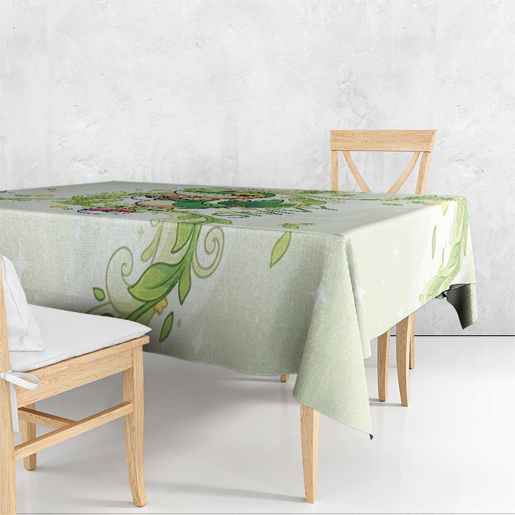 Snivy Tablecloth Elegant Botanical Art Nouveau Style