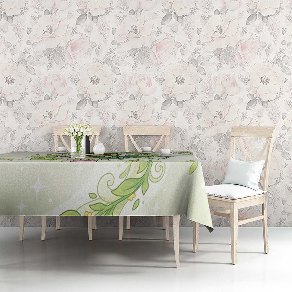 Snivy Tablecloth Elegant Botanical Art Nouveau Style