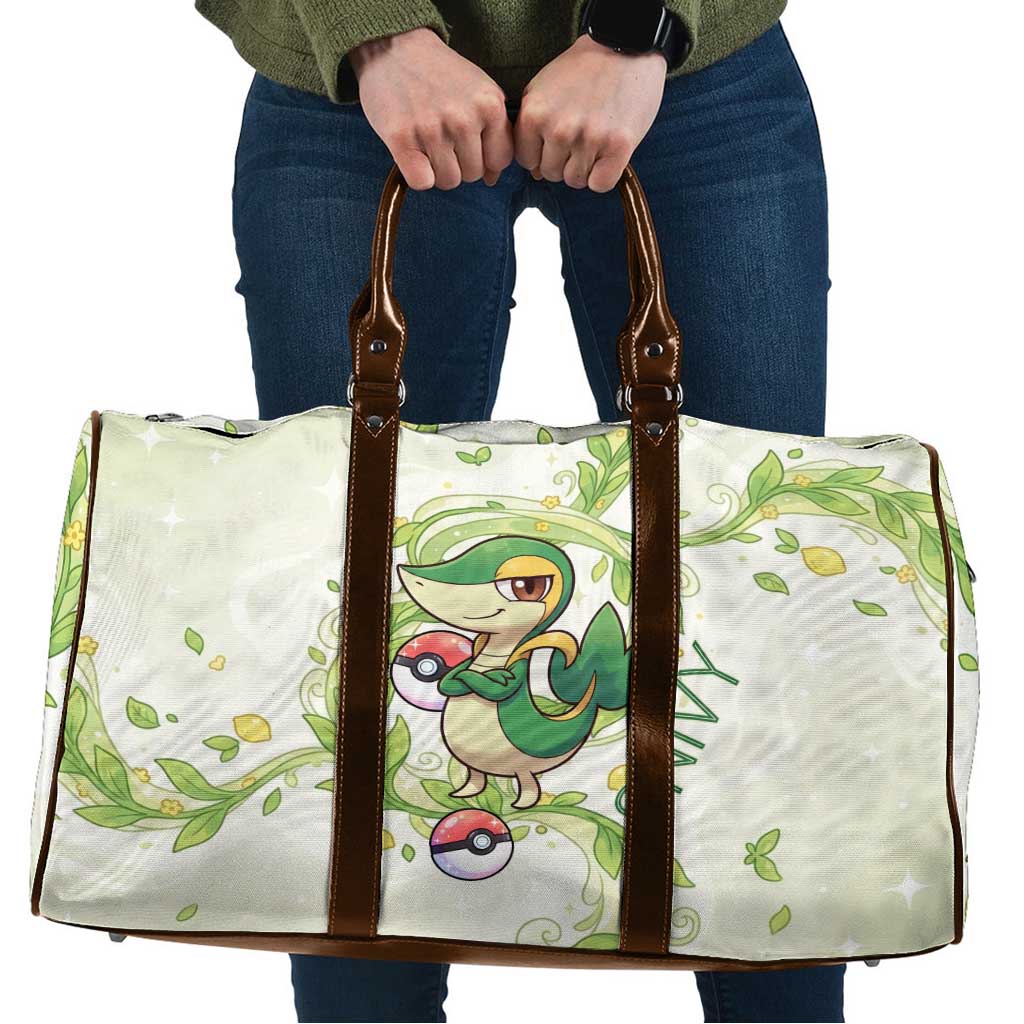 Snivy Travel Bag Elegant Botanical Art Nouveau Style