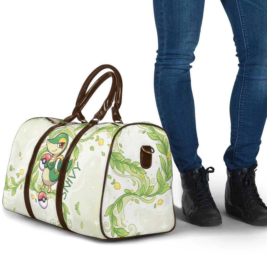 Snivy Travel Bag Elegant Botanical Art Nouveau Style