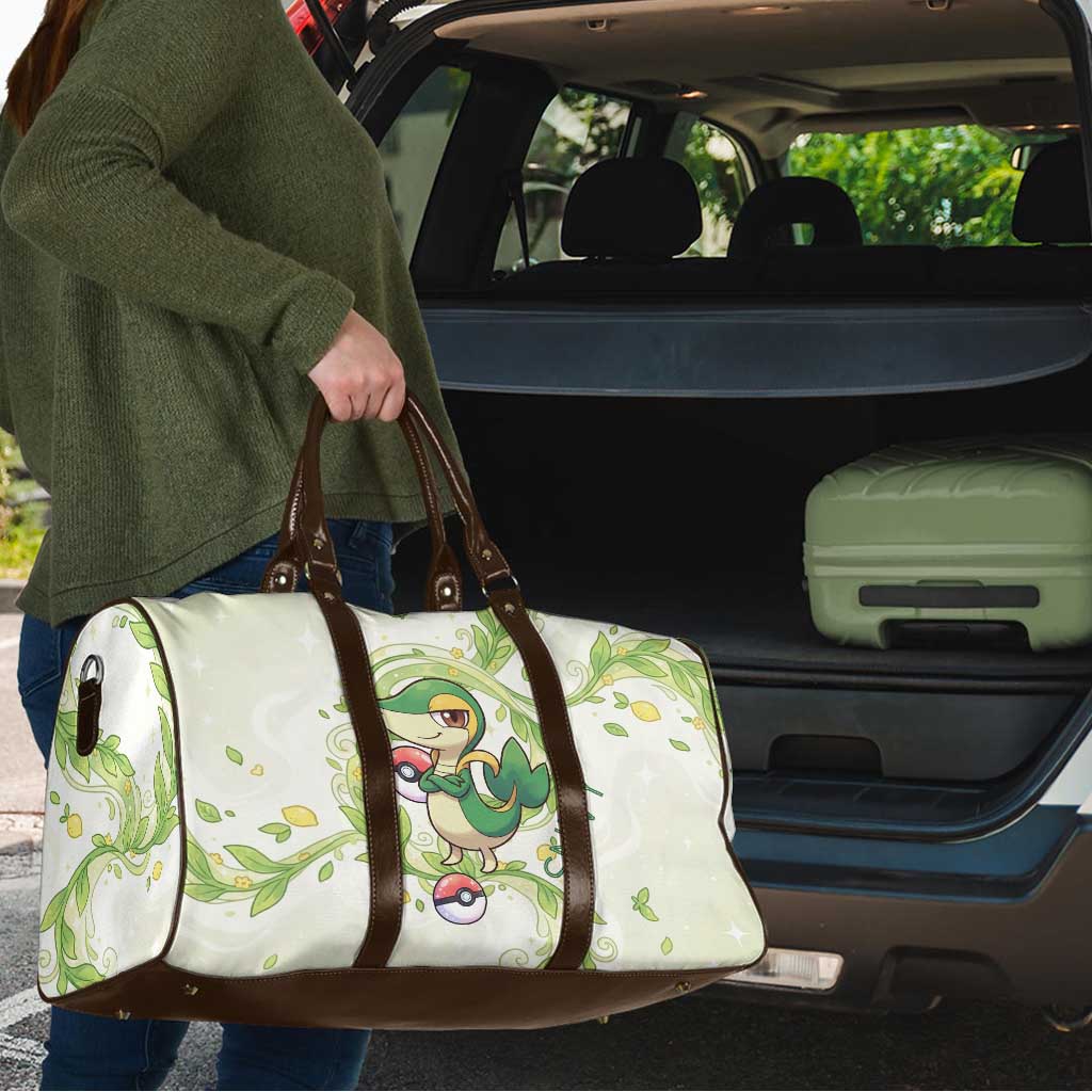 Snivy Travel Bag Elegant Botanical Art Nouveau Style