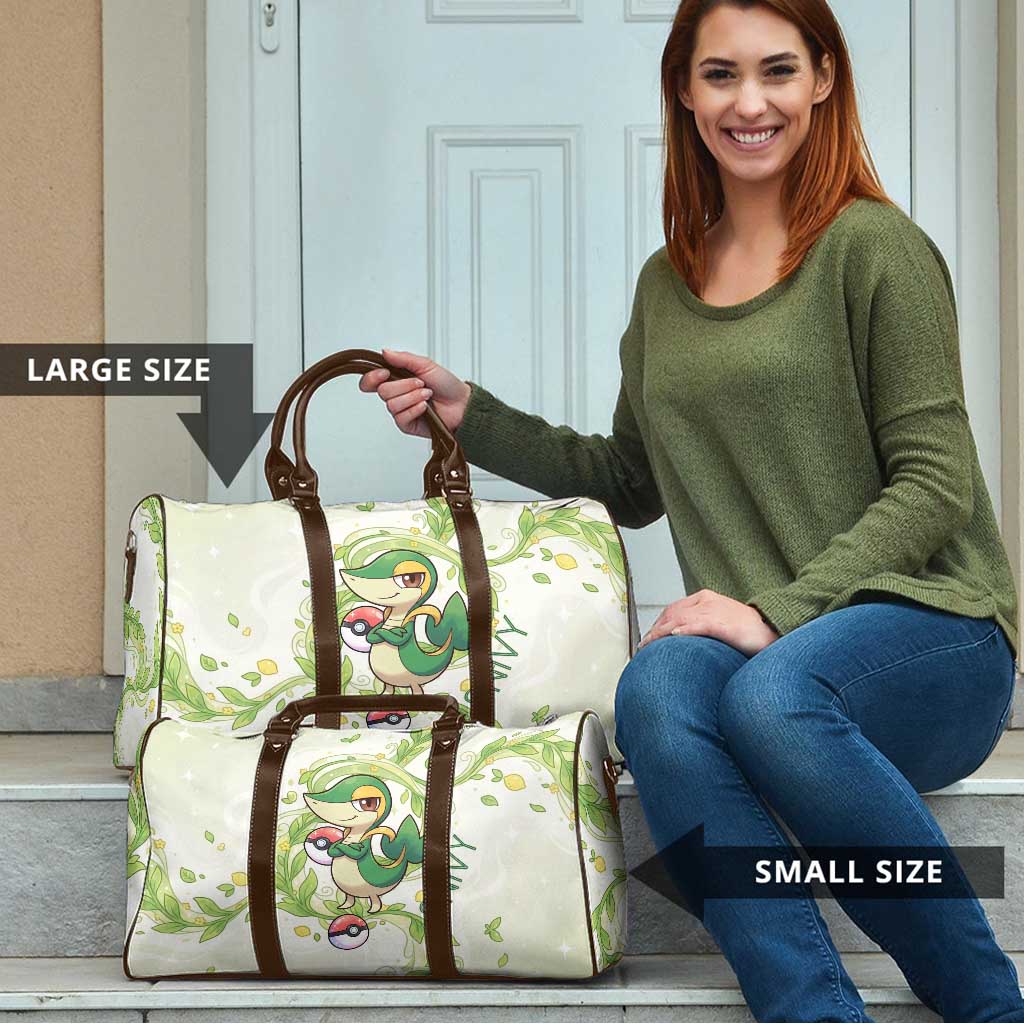 Snivy Travel Bag Elegant Botanical Art Nouveau Style