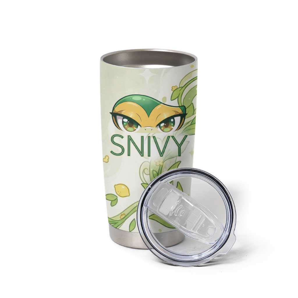Snivy Tumbler Cup Elegant Botanical Art Nouveau Style