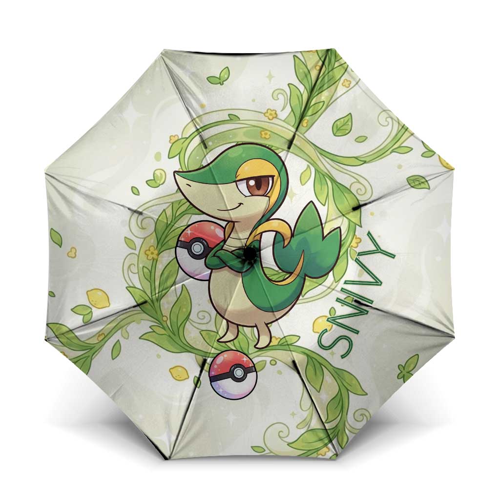 Snivy Umbrella Elegant Botanical Art Nouveau Style