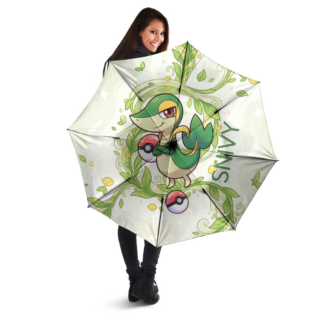 Snivy Umbrella Elegant Botanical Art Nouveau Style