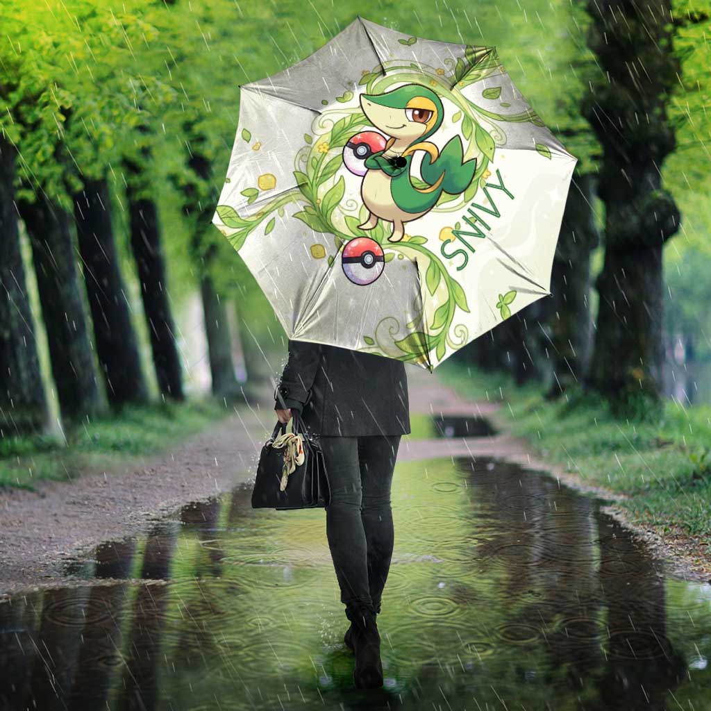Snivy Umbrella Elegant Botanical Art Nouveau Style
