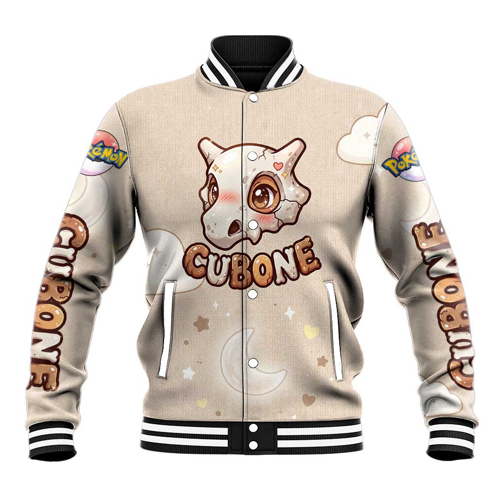 Cubone Baseball Jacket Soft Pastel Dreamcore Aesthetic