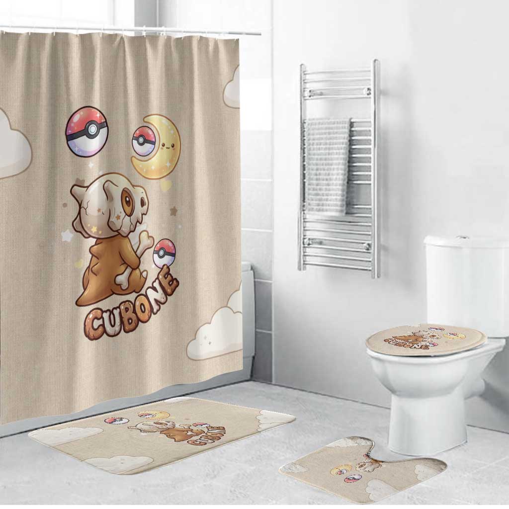 Cubone Bathroom Set Soft Pastel Dreamcore Aesthetic