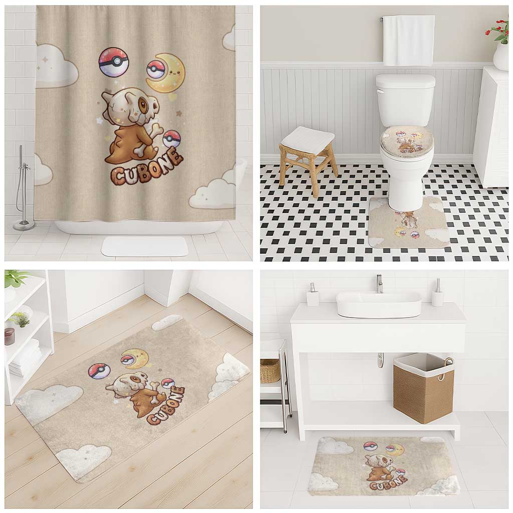 Cubone Bathroom Set Soft Pastel Dreamcore Aesthetic