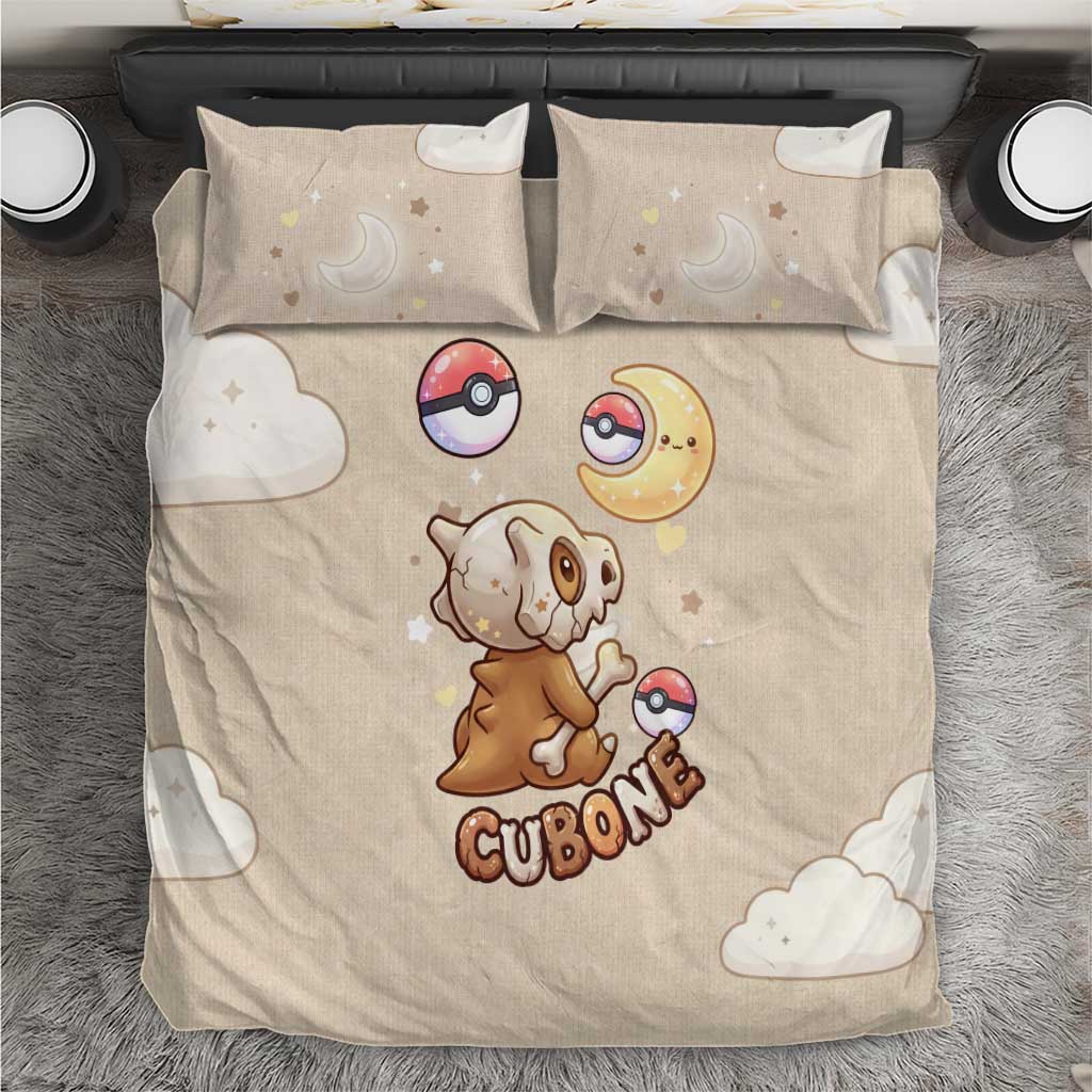 Cubone Bedding Set Soft Pastel Dreamcore Aesthetic