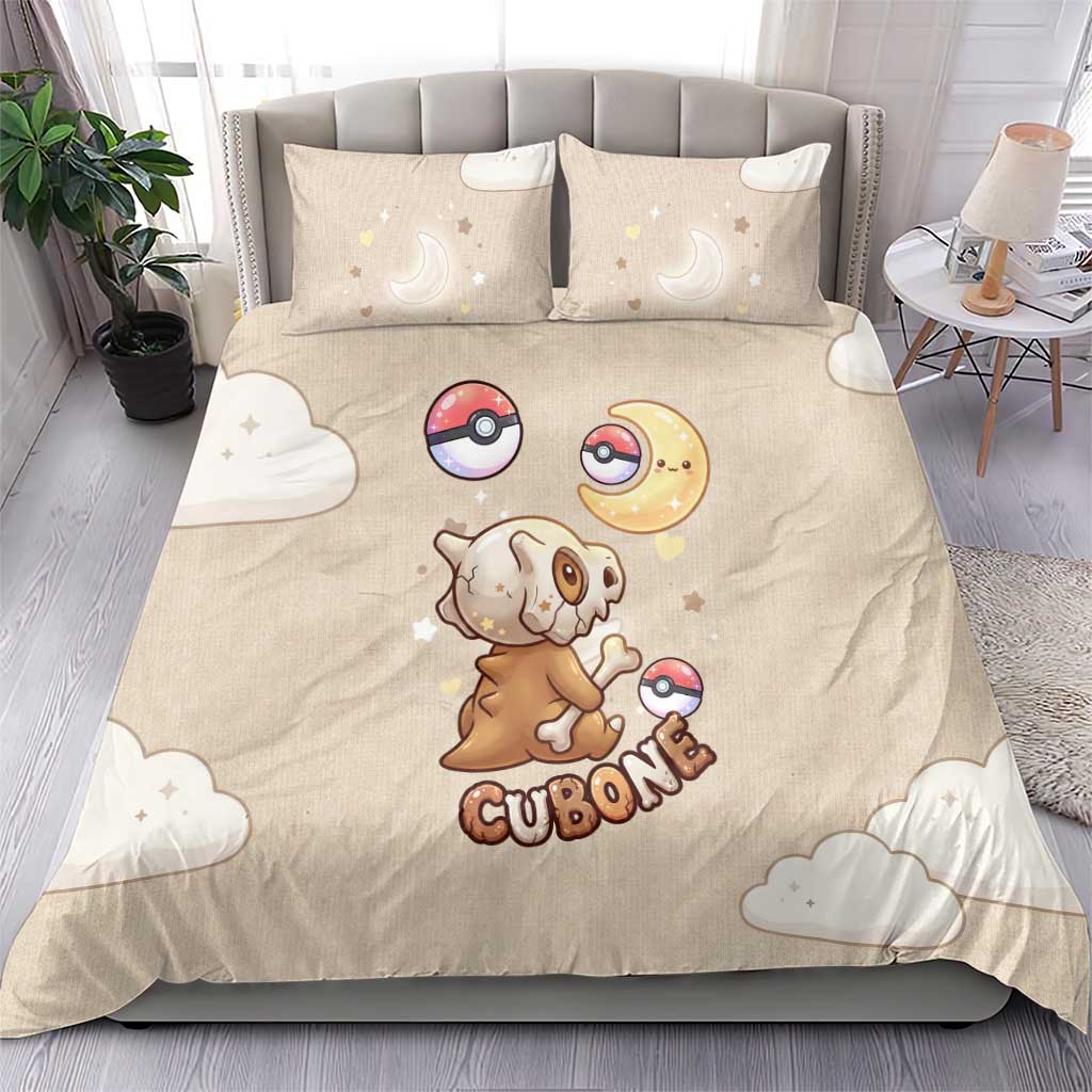 Cubone Bedding Set Soft Pastel Dreamcore Aesthetic