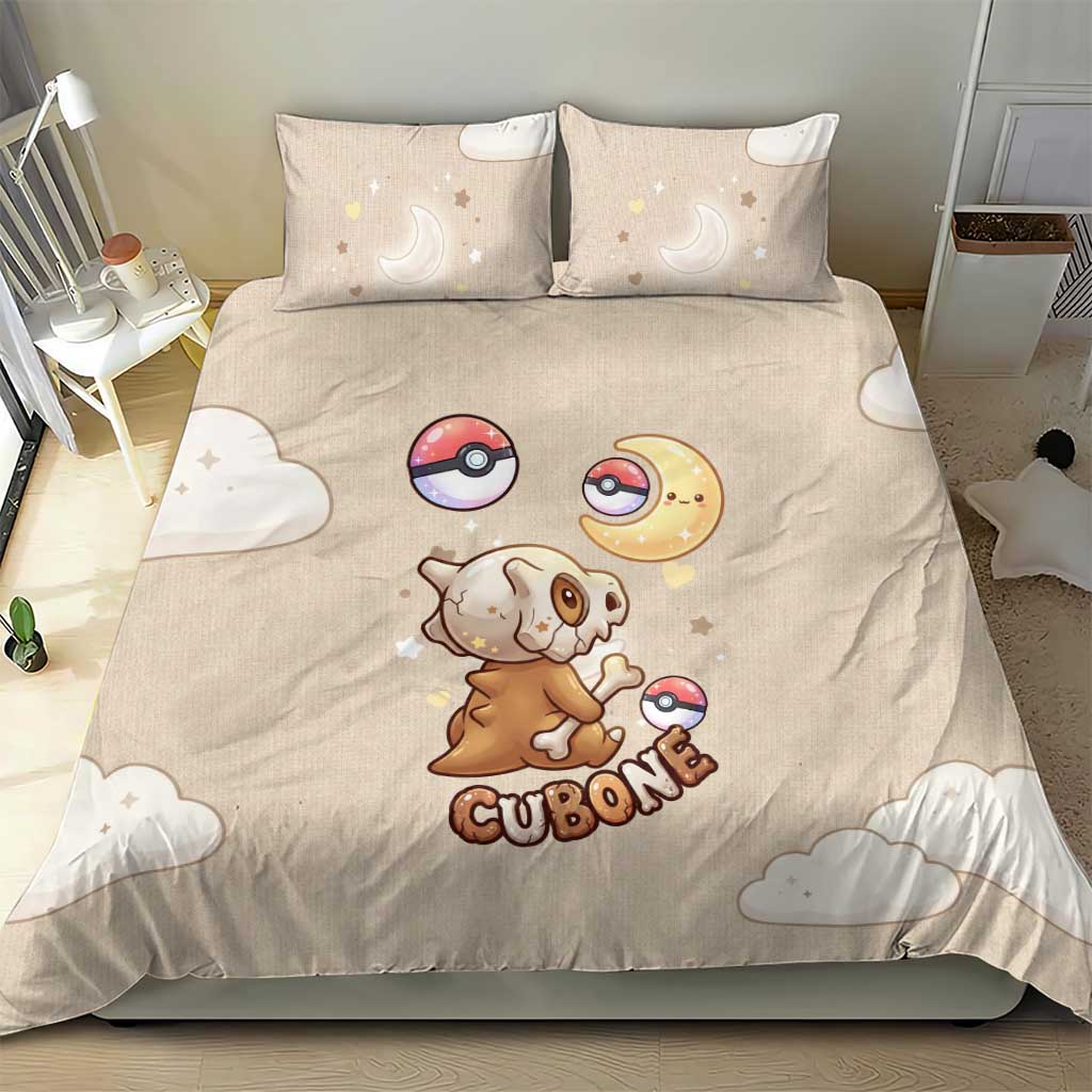 Cubone Bedding Set Soft Pastel Dreamcore Aesthetic