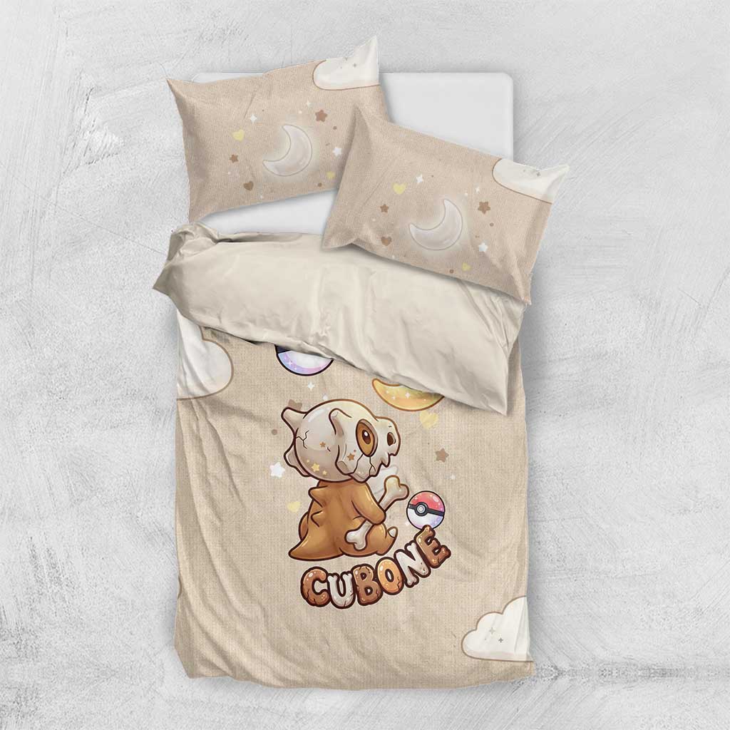 Cubone Bedding Set Soft Pastel Dreamcore Aesthetic