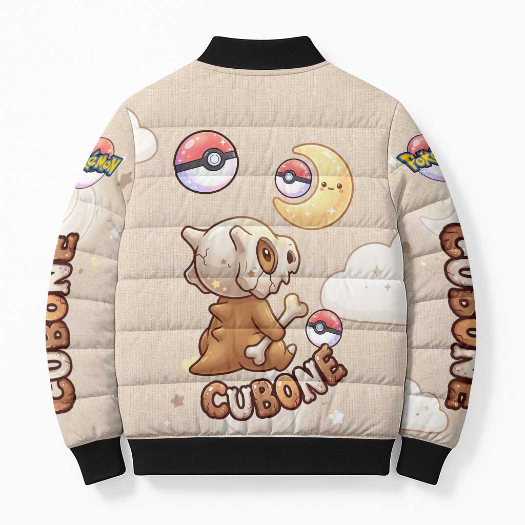 Cubone Bomber Puffer Jacket Soft Pastel Dreamcore Aesthetic