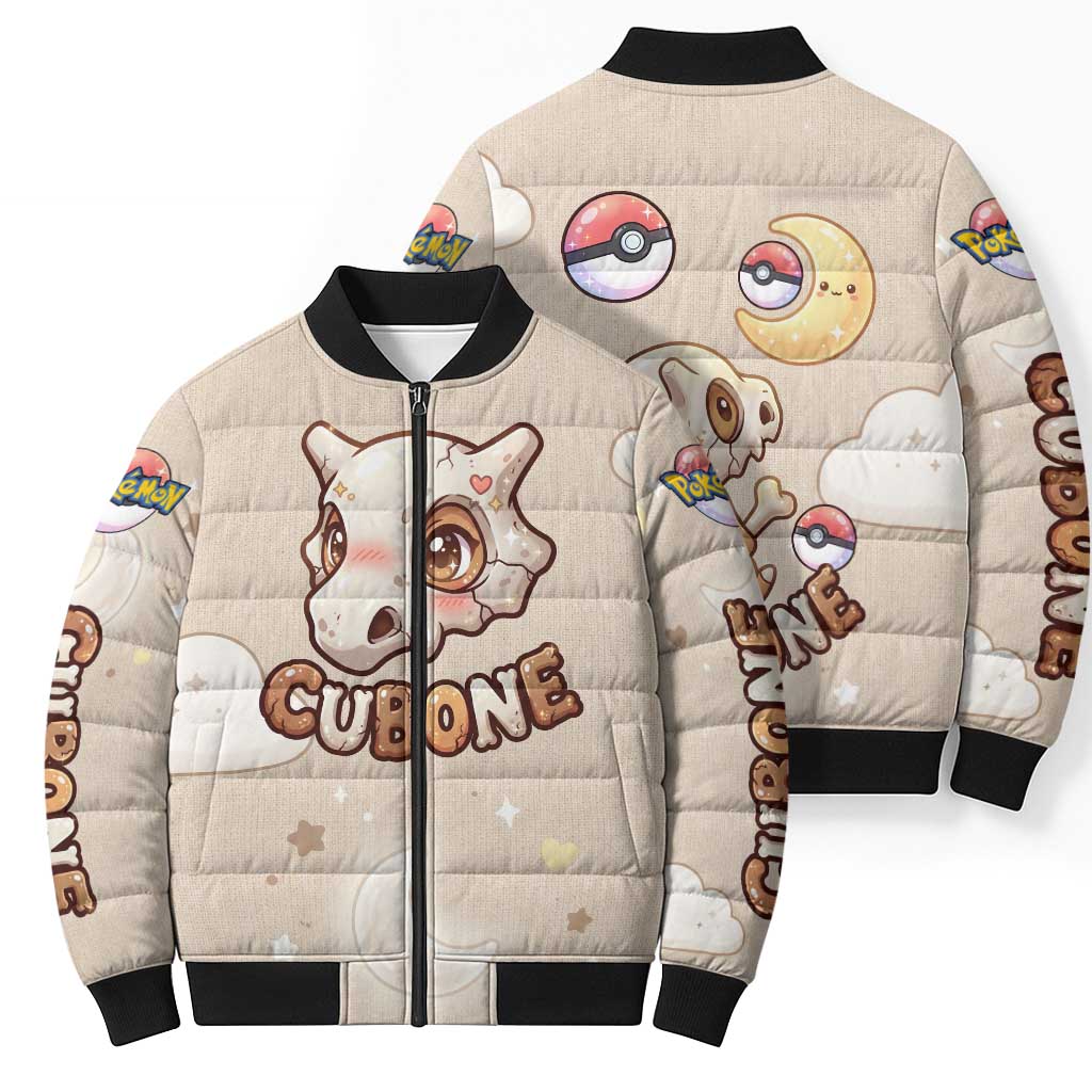 Cubone Bomber Puffer Jacket Soft Pastel Dreamcore Aesthetic