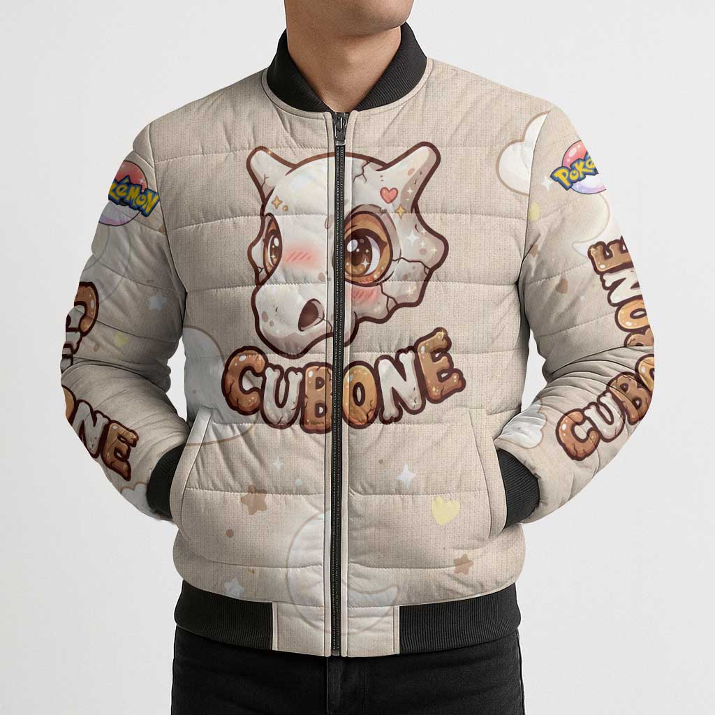 Cubone Bomber Puffer Jacket Soft Pastel Dreamcore Aesthetic