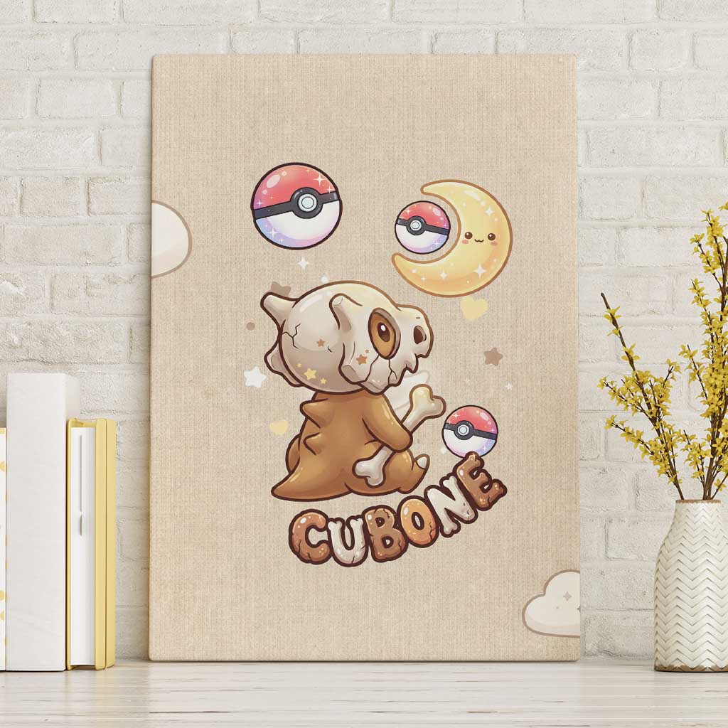 Cubone Canvas Wall Art Soft Pastel Dreamcore Aesthetic