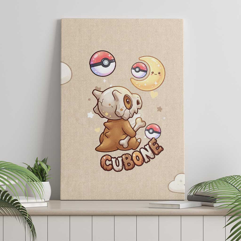 Cubone Canvas Wall Art Soft Pastel Dreamcore Aesthetic