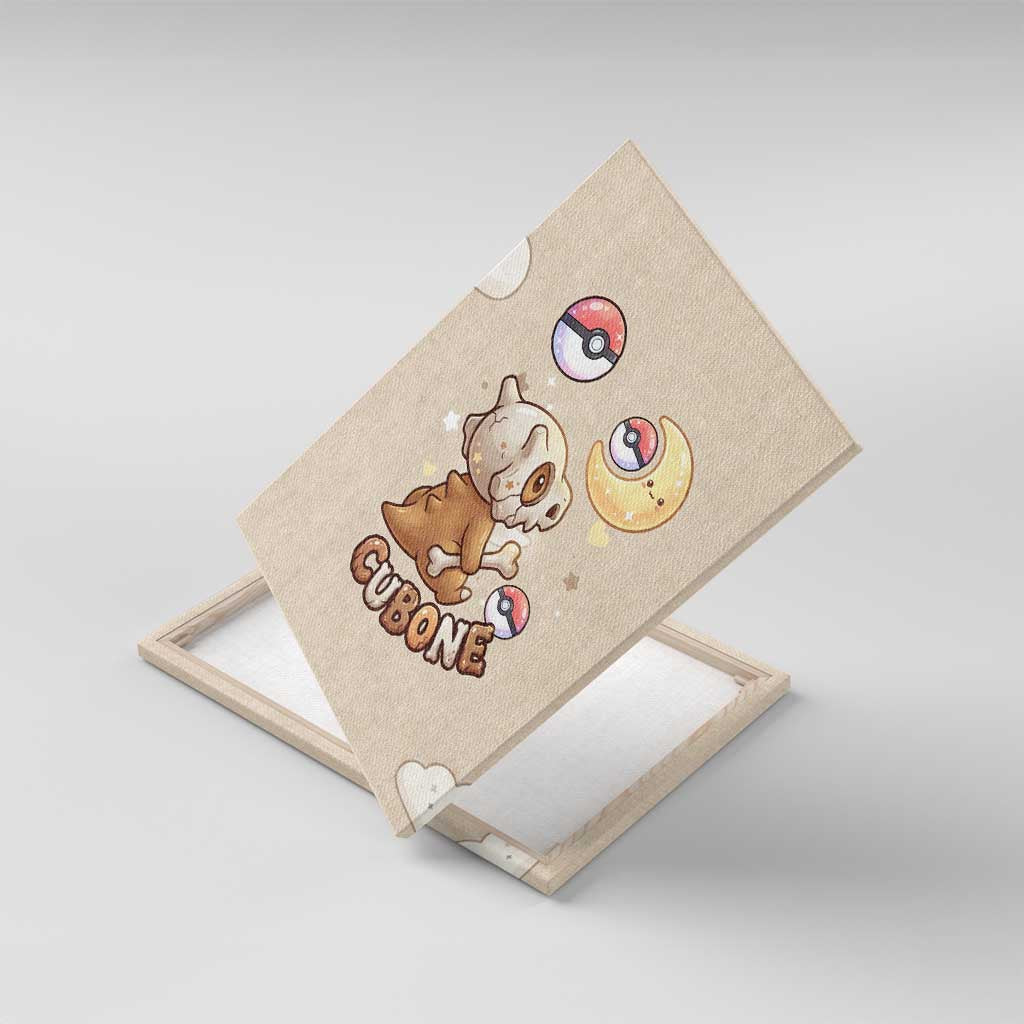 Cubone Canvas Wall Art Soft Pastel Dreamcore Aesthetic