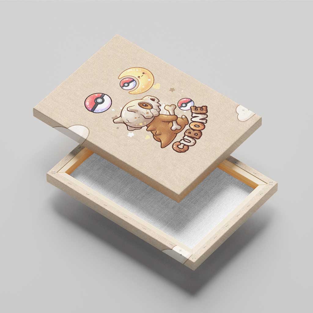 Cubone Canvas Wall Art Soft Pastel Dreamcore Aesthetic