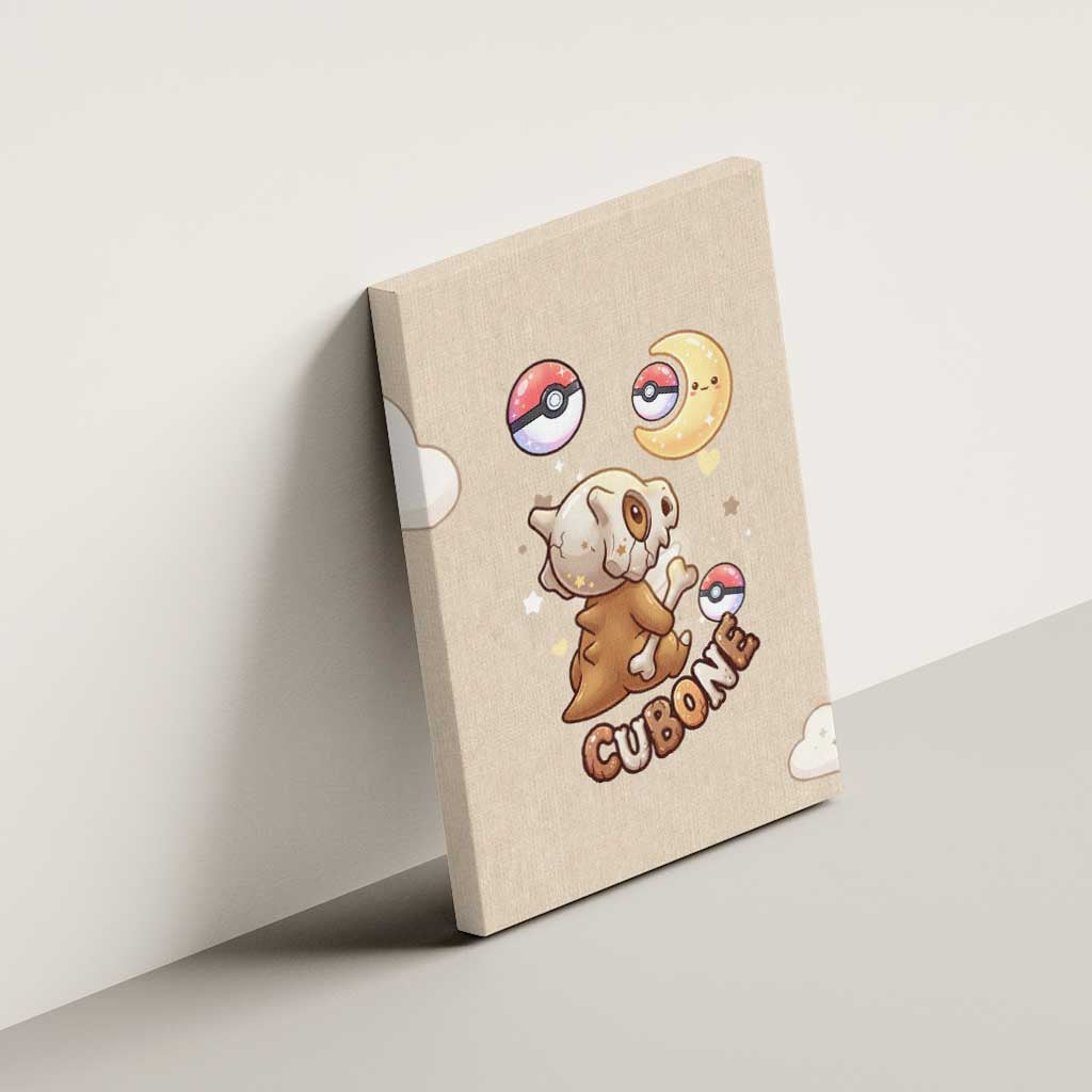 Cubone Canvas Wall Art Soft Pastel Dreamcore Aesthetic