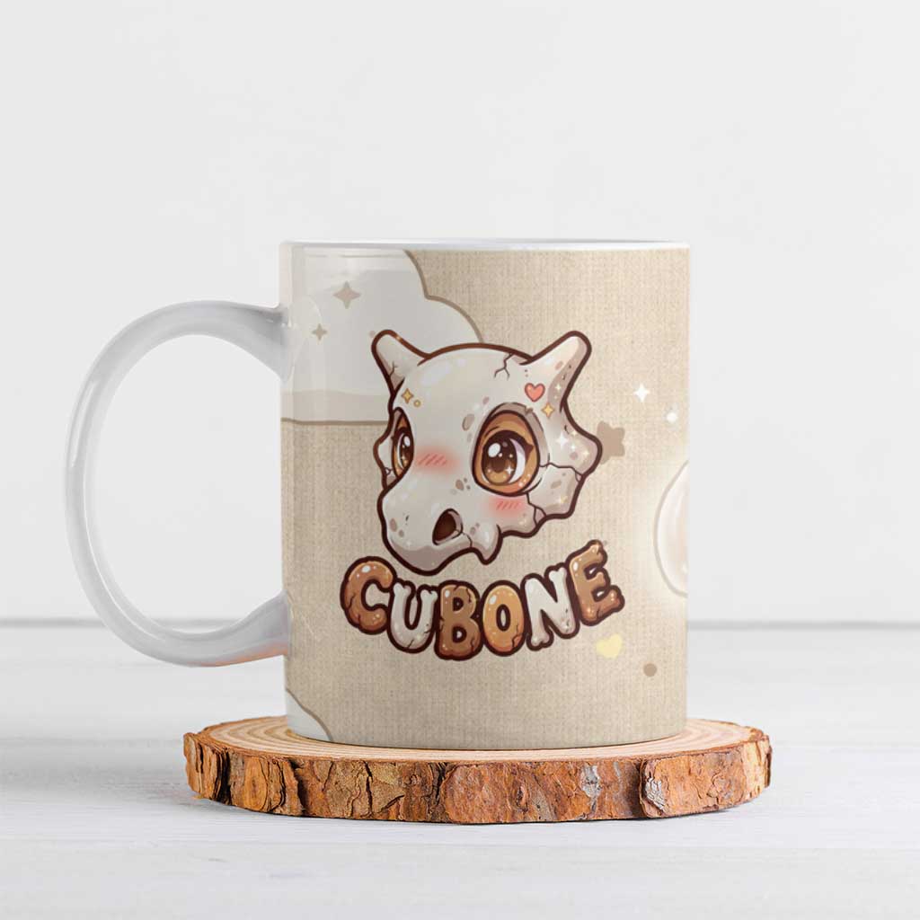 Cubone Ceramic Mug Soft Pastel Dreamcore Aesthetic