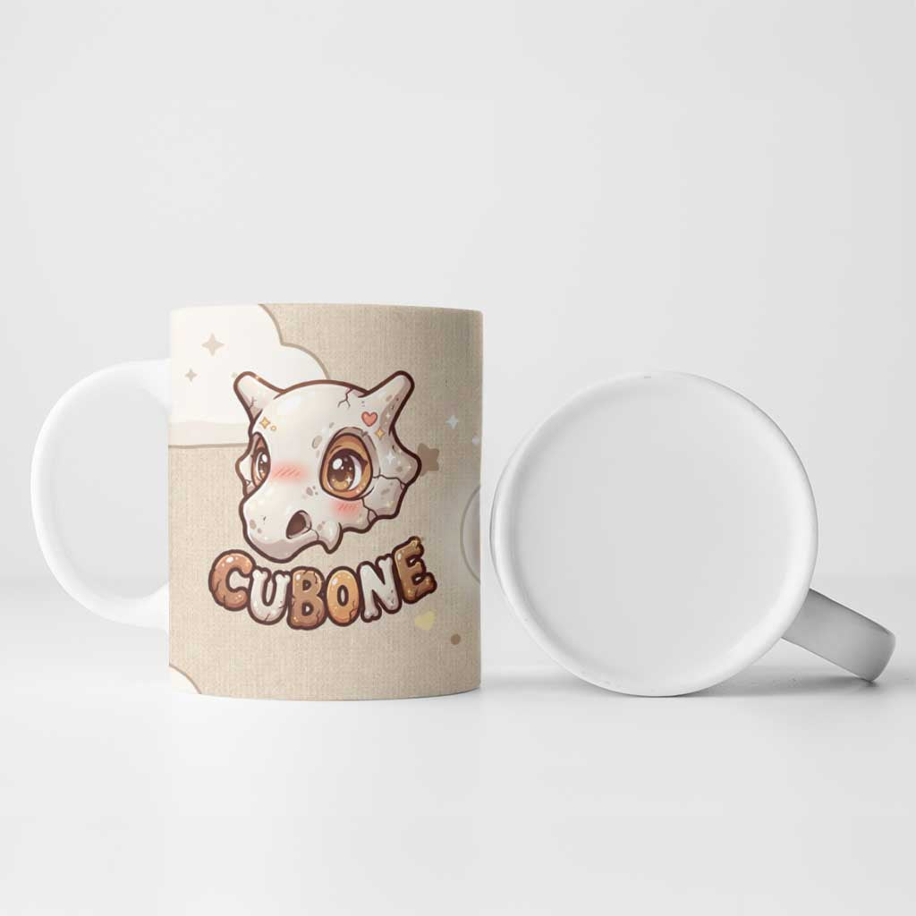 Cubone Ceramic Mug Soft Pastel Dreamcore Aesthetic