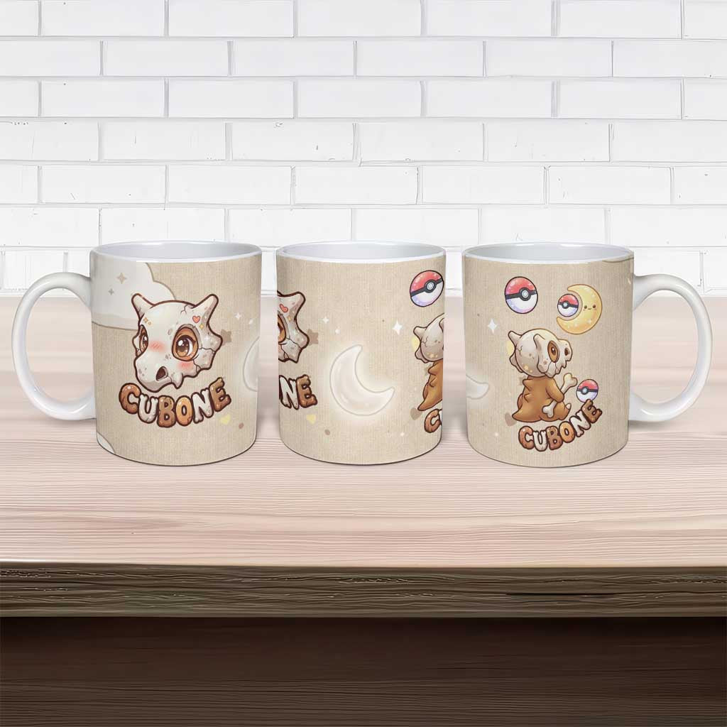 Cubone Ceramic Mug Soft Pastel Dreamcore Aesthetic