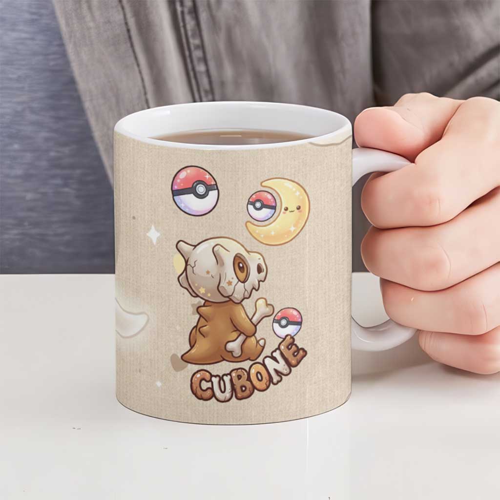 Cubone Ceramic Mug Soft Pastel Dreamcore Aesthetic