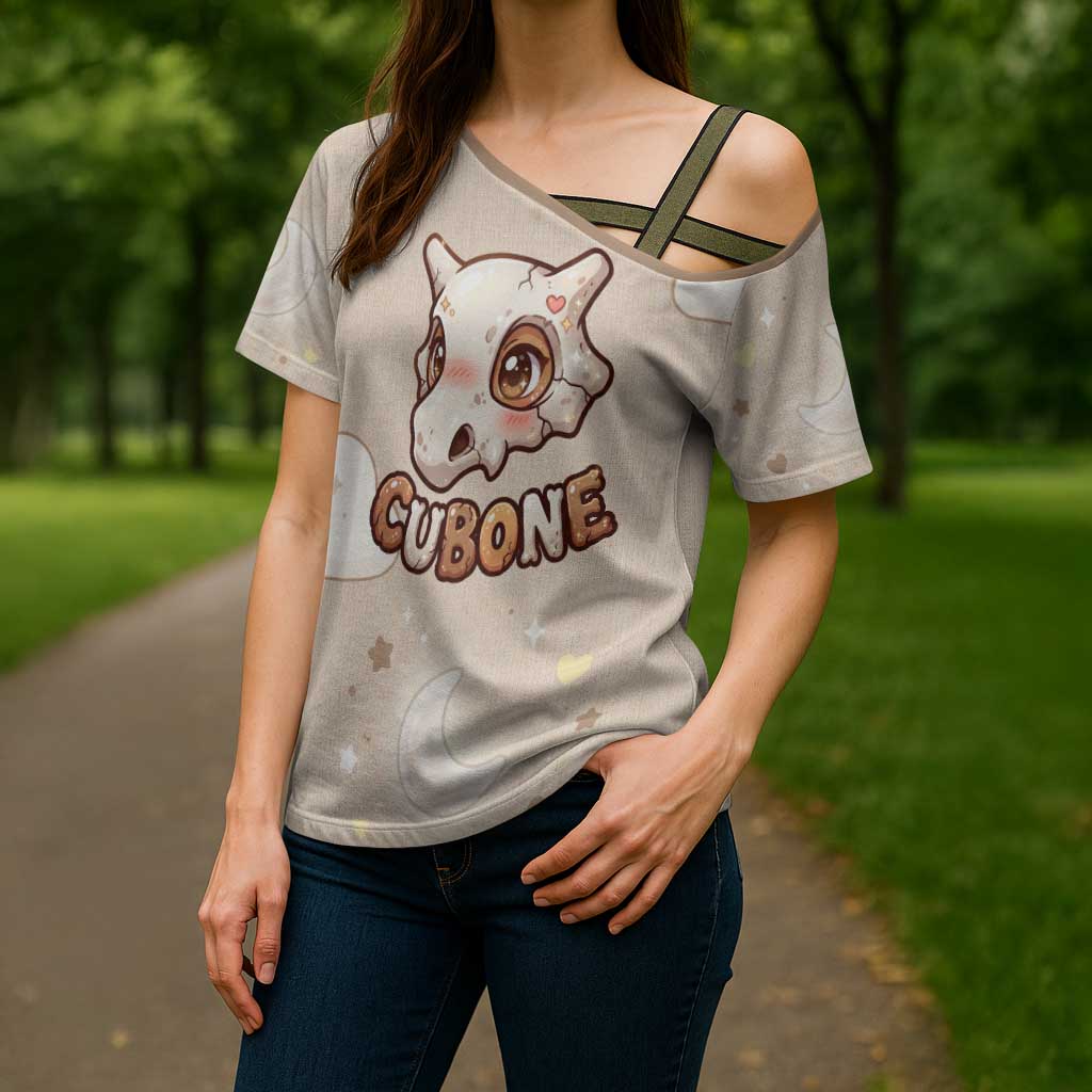 Cubone Cross Shoulder Shirt Soft Pastel Dreamcore Aesthetic
