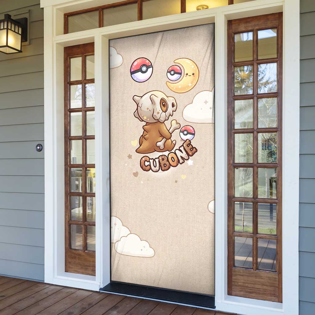 Cubone Door Cover Soft Pastel Dreamcore Aesthetic