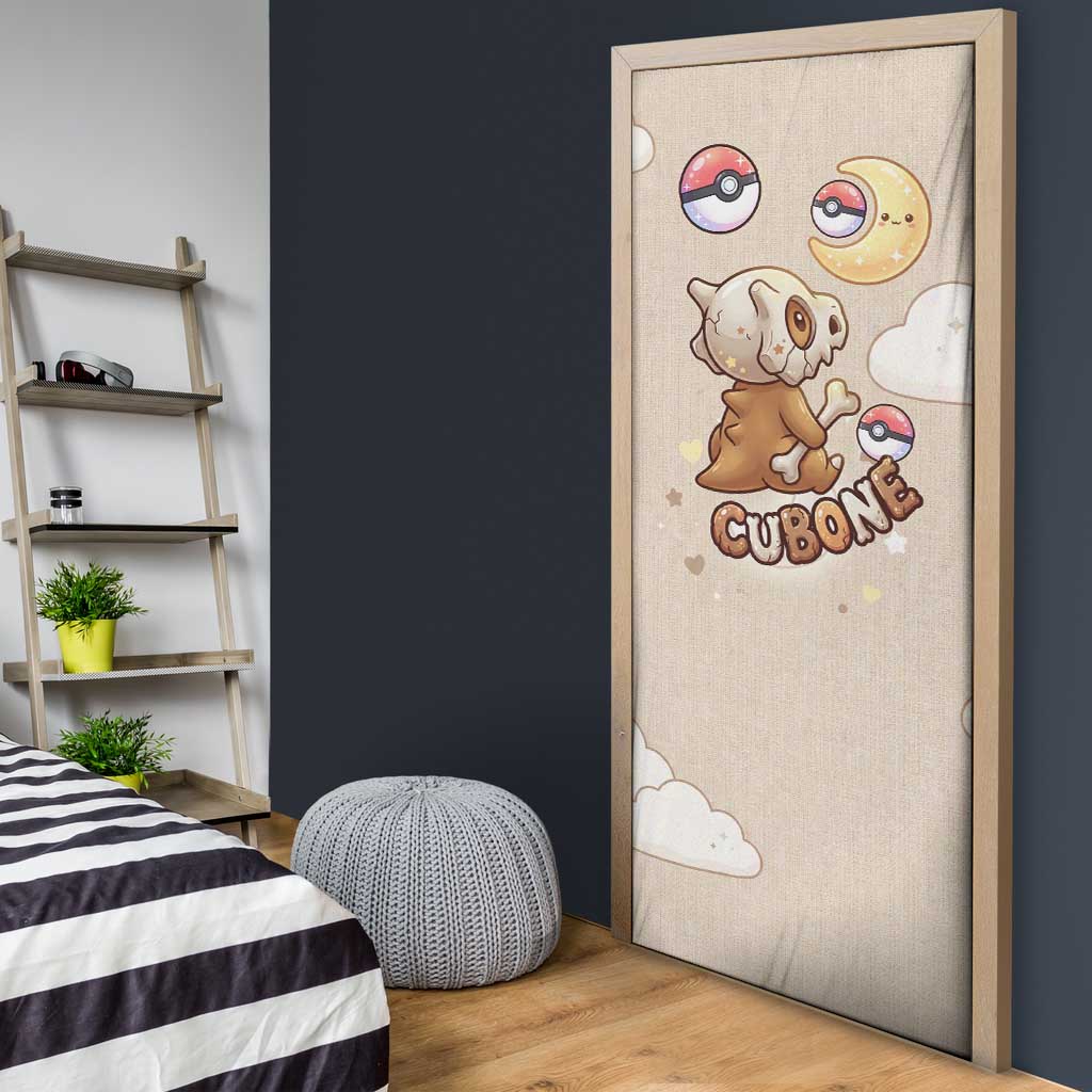 Cubone Door Cover Soft Pastel Dreamcore Aesthetic