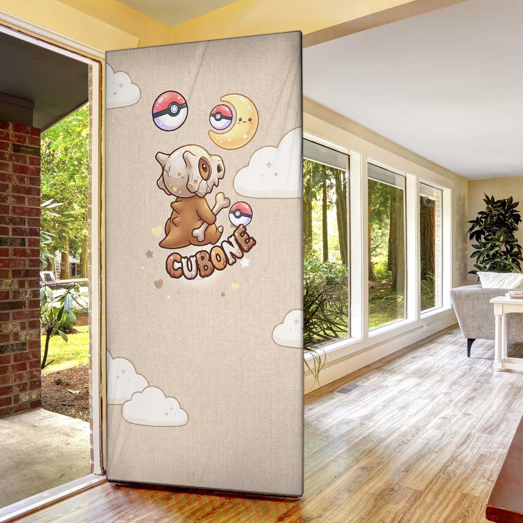 Cubone Door Cover Soft Pastel Dreamcore Aesthetic