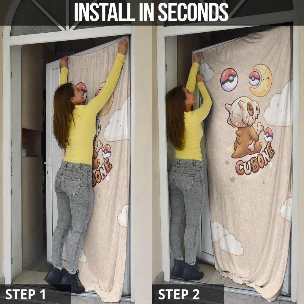 Cubone Door Cover Soft Pastel Dreamcore Aesthetic