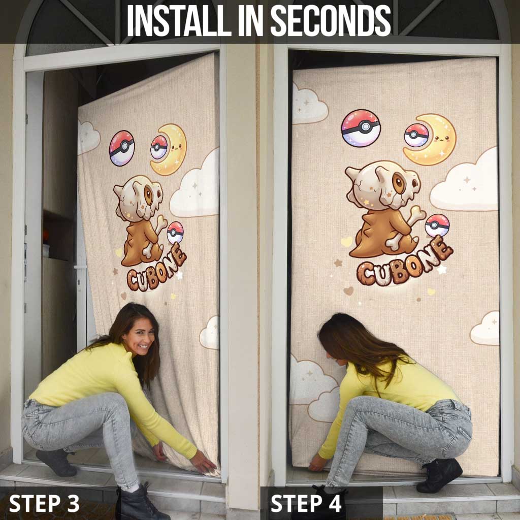 Cubone Door Cover Soft Pastel Dreamcore Aesthetic