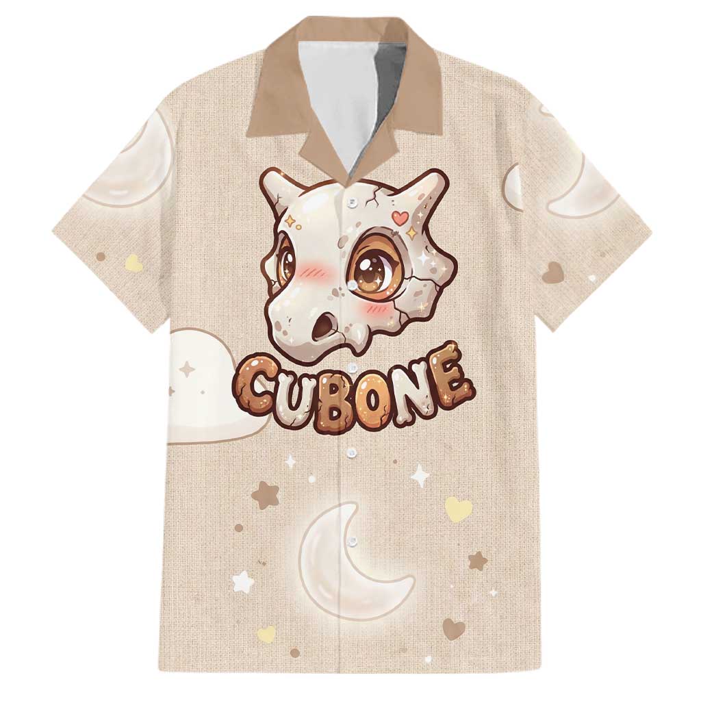 Cubone Family Matching Off Shoulder Maxi Dress and Hawaiian Shirt Soft Pastel Dreamcore Aesthetic