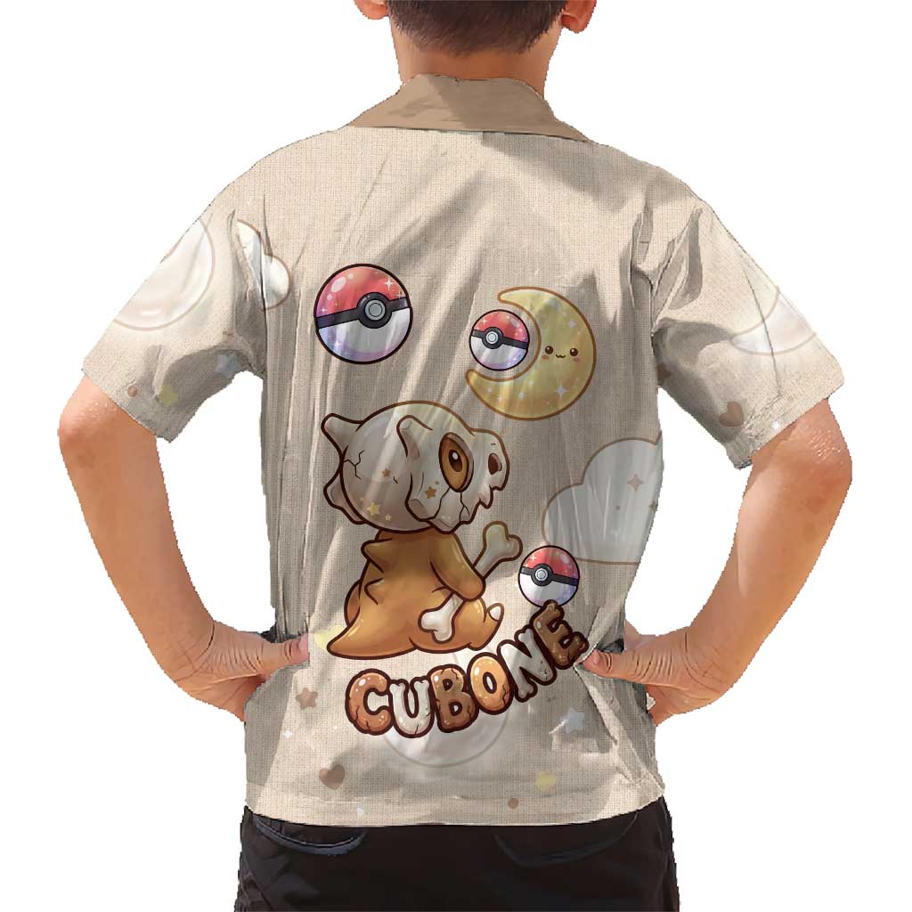 Cubone Family Matching Summer Maxi Dress and Hawaiian Shirt Soft Pastel Dreamcore Aesthetic